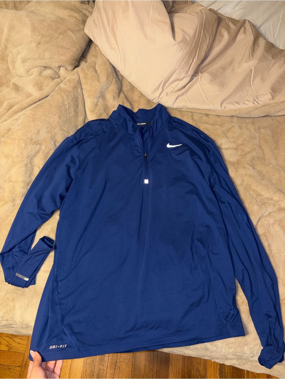 Nike Men's Royal Blue Long Sleeve Dri-FIT Swim Rash Guard
